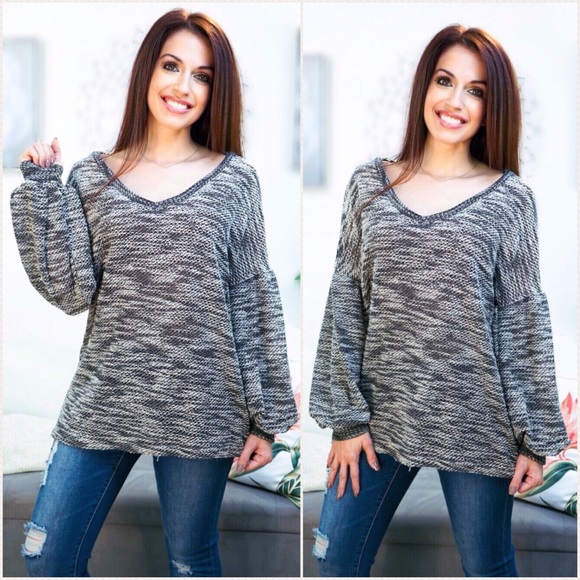 READY FOR FALL chunky vneck knit top - Picture 3 of 8